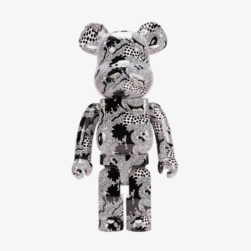 An image of Bearbrick x Keith Haring Mickey Mouse 1000%