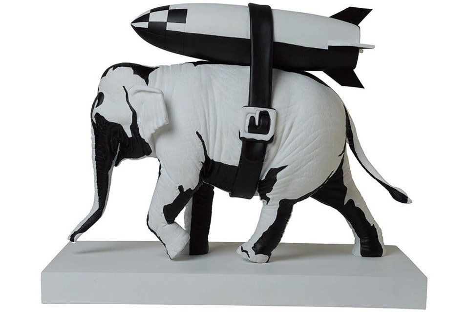 Banksy Elephant Bomb Statue