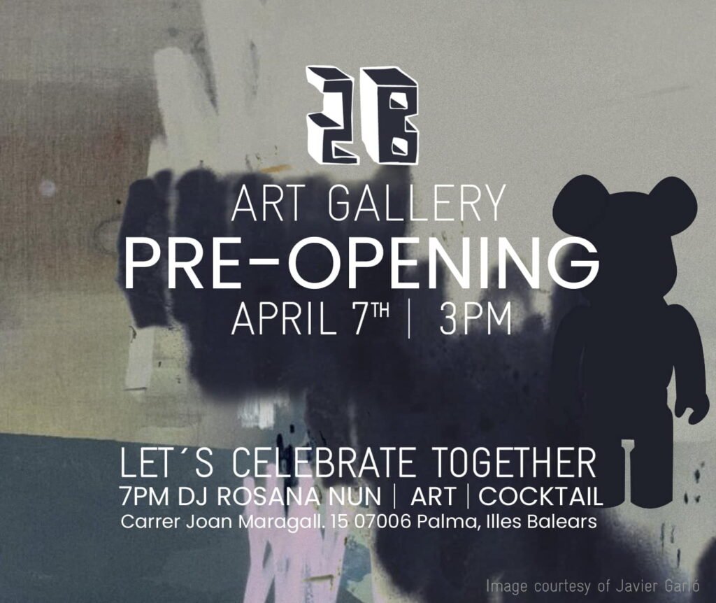 Invitation card for the opening of 2B Art Gallery