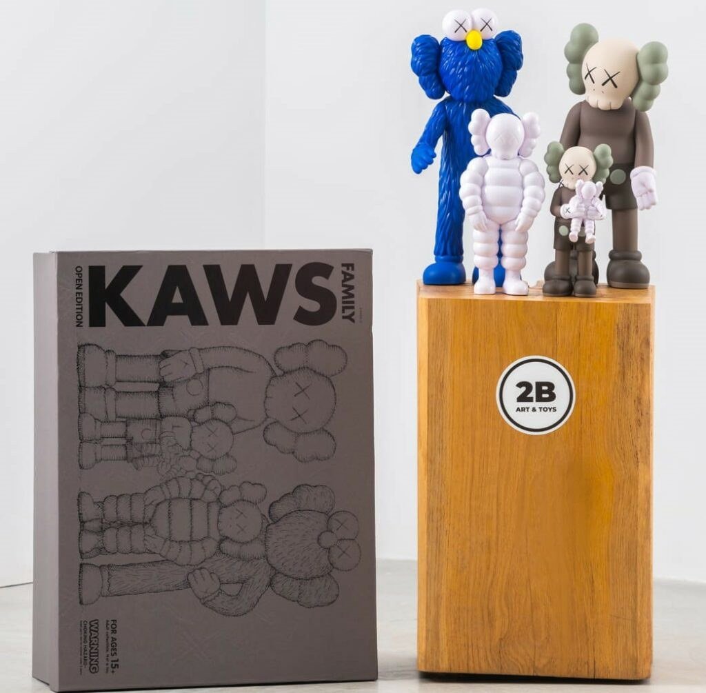 Kaws family vinyl toys at 2B Art Gallery
