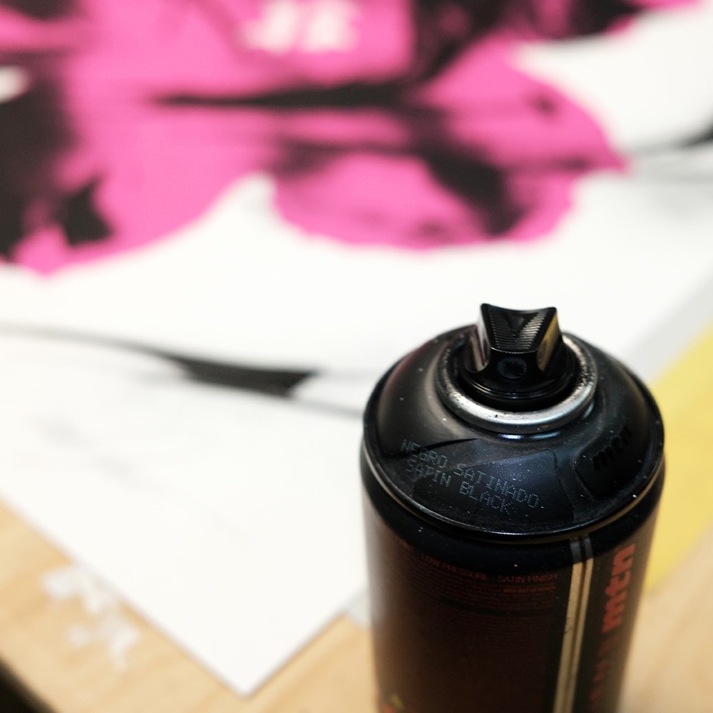 Can of spray with pink pop roc print by SheOne