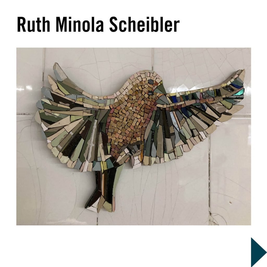 Ruth Scheibler bird mosaic artwork
