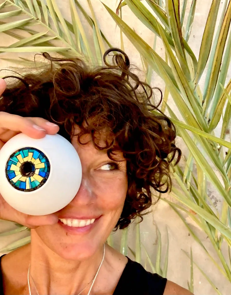 Ruth Scheibler with her limited edition SpellBalls figure