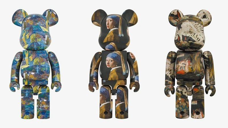 Art inspired Bearbrick figures at 2B Art Gallery