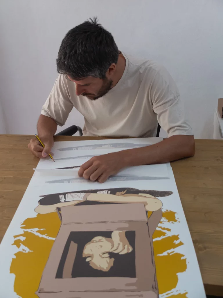 Joan Aguilo signs his firs-ever limited edition art print