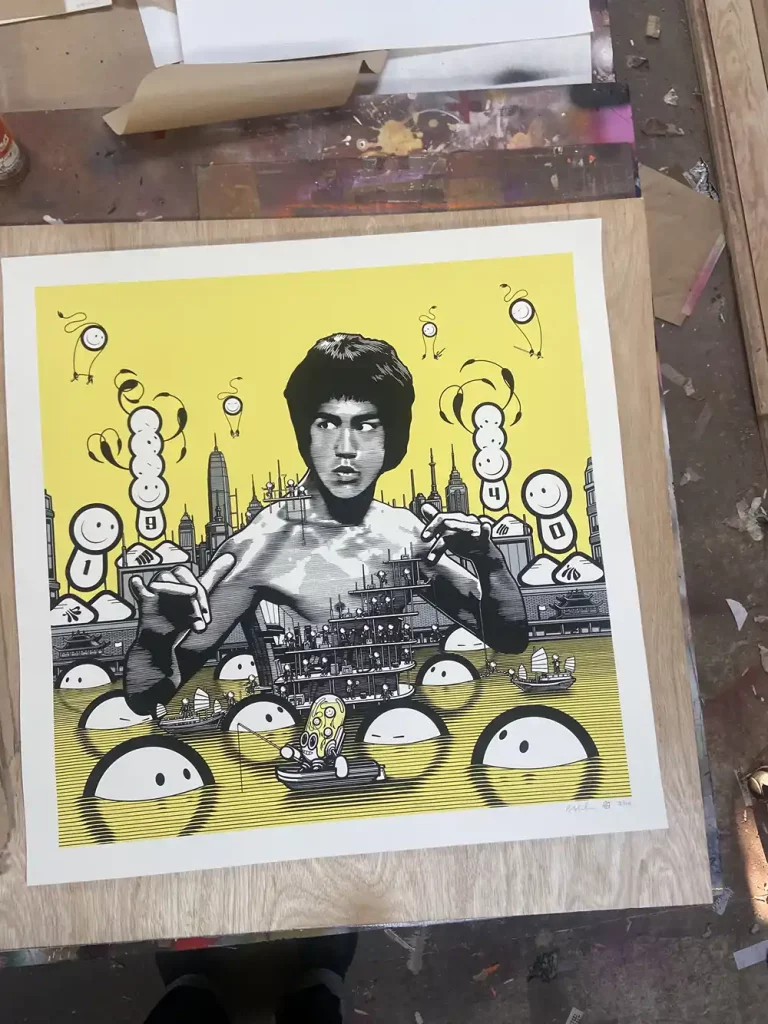 The London Police Art Print Bruce Lee