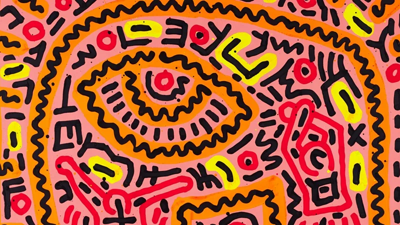 Keith Haring - Untitled Painting, detail