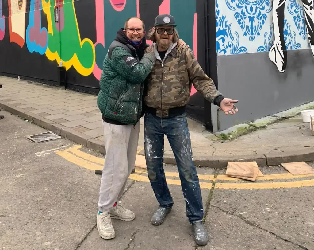 British street art legends Ben Eine and The Dotmaster