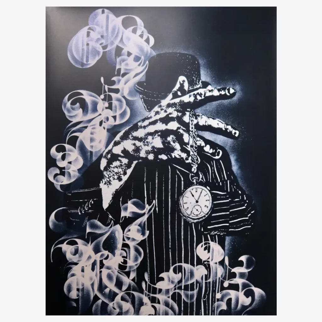 Nick Walker - "Half The Time" limited edition print, AP blue