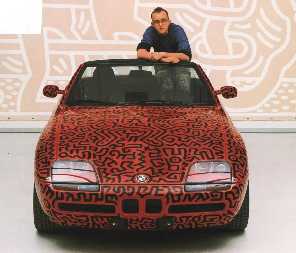 Keith Haring's graffiti decorated BMW Z1