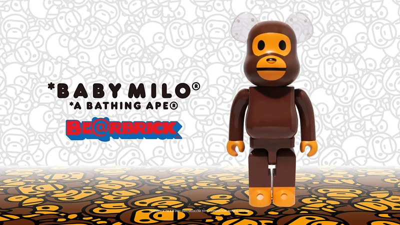 人気超特価APE x Bearbrick Baby Milo Ear Clear 400% キャラクター玩具