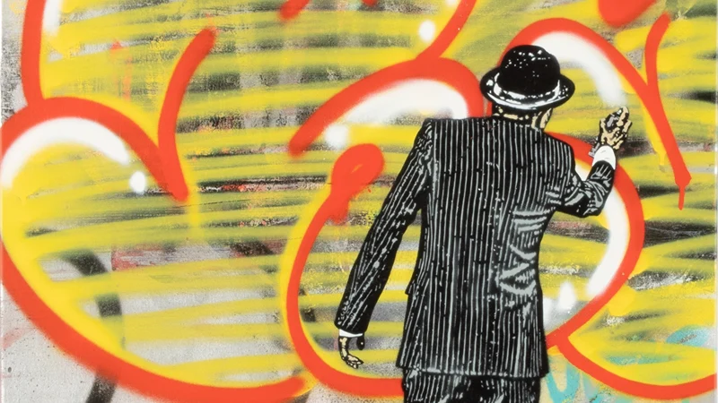 Nick Walker - New name on the black, painting detail